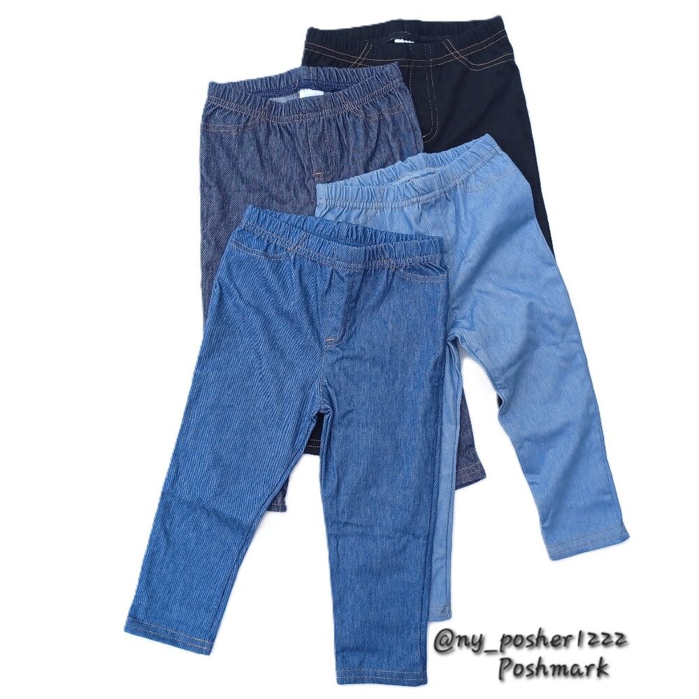 🆕𝘁𝗵𝗲 𝗽𝗲𝒂𝗻𝘂𝘁𝘀𝗵𝗲𝗹𝗹™ 🚼Baby Denim Pants Black Blue (4-pack)